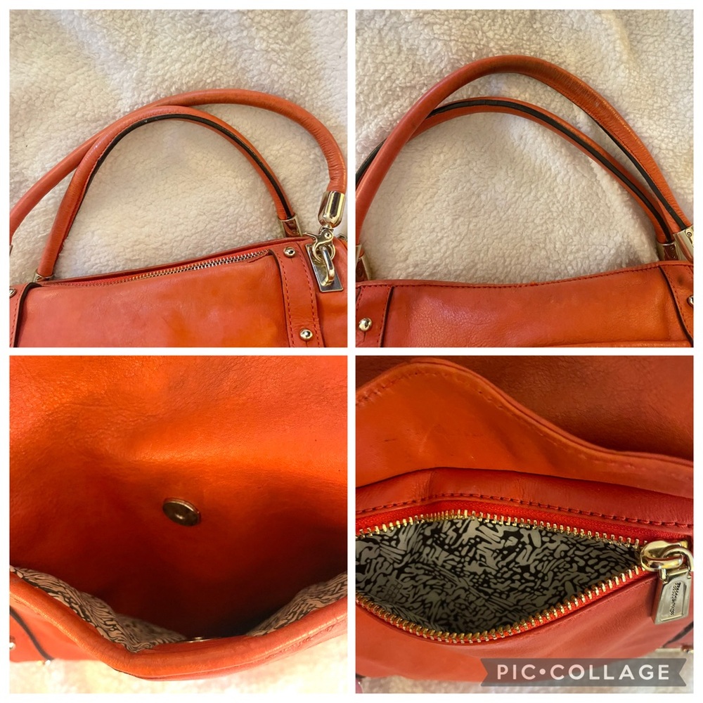 Rebecca Minkoff Orange Leather Large Cupid Satchel - Picture 8 of 16